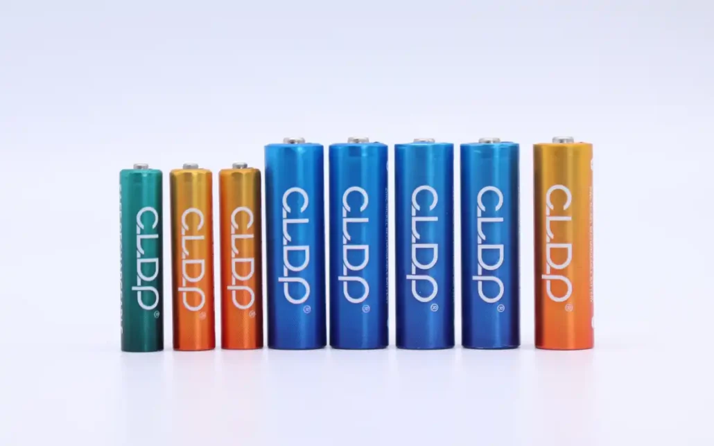 The size of AA and AAA Zn-Ni batteries is different